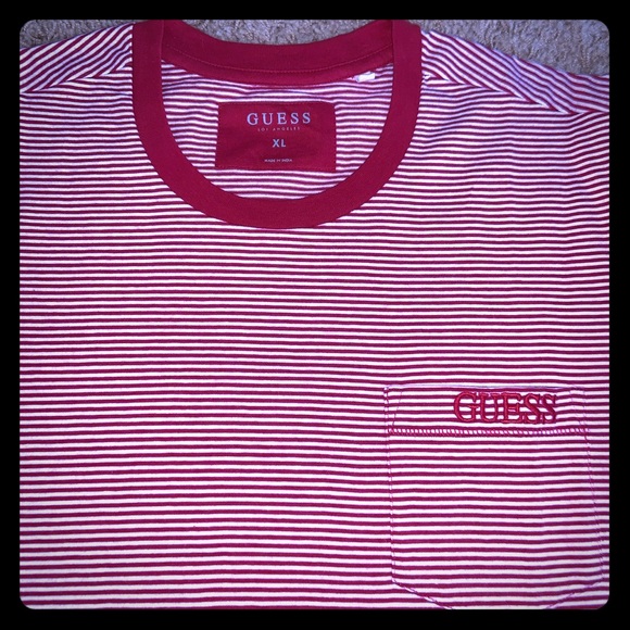 guess red stripe